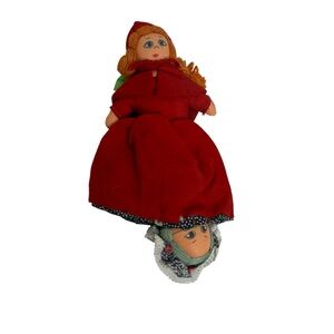 Vintage Topsy Turvy Reverse Fabric Little Red Riding Hood Granny Doll